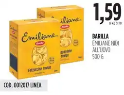 Carico Cash & Carry Barilla emiliane nidi all'uovo offerta