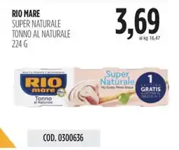 Carico Cash & Carry Rio mare super naturale tonno al naturale offerta