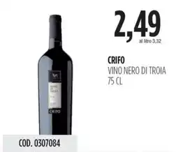 Carico Cash & Carry Crifo vino nero di troia offerta