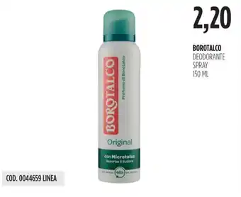 Carico Cash & Carry Borotalco deodorante spray offerta