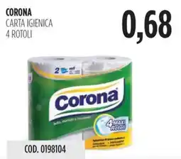 Carico Cash & Carry Corona carta igienica 4 rotoli offerta