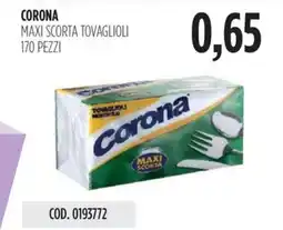 Carico Cash & Carry Corona maxi scorta tovaglioli 170 pezzi offerta