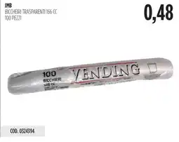 Carico Cash & Carry IMB biccheiri trasparenti 166 cc 100 pezzi offerta