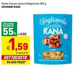 Iper La Grande Pasta fresca ripiena Sfogliavelo GIOVANNI RANA offerta