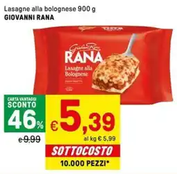 Iper La Grande Lasagne alla bolognese GIOVANNI RANA offerta