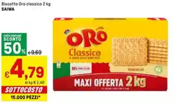 Iper La Grande Biscotto Oro classico SAIWA offerta