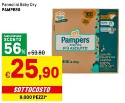Iper La Grande Pannolini Baby Dry PAMPERS offerta