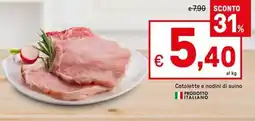 Iper La Grande Cotolette e nodini di suino offerta
