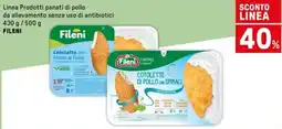 Iper La Grande Linea Prodotti panati di pollo da allevamento senza uso di antibiotici FILENI offerta