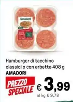 Iper La Grande Hamburger di tacchino classici o con erbette AMADORI offerta