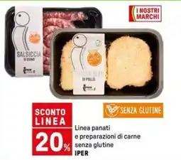 Iper La Grande Linea panati e preparazioni di carne % senza glutine Linea panati offerta