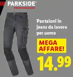 Lidl PARKSIDE Pantaloni in jeans da lavoro per uomo offerta