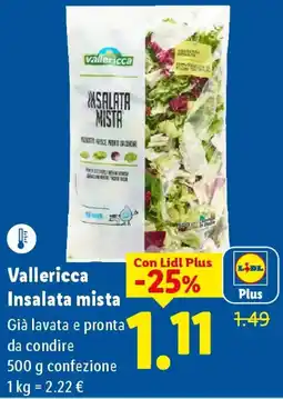 Lidl Vallericca Insalata mista offerta
