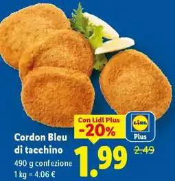Lidl Cordon Bleu di tacchino offerta