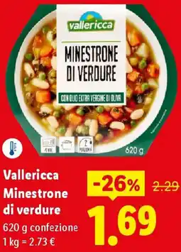 Lidl Vallericca Minestrone di verdure offerta