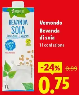 Lidl Vemondo Bevanda di soia offerta