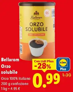 Lidl Bellarom Orzo solubile offerta