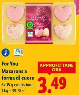 Lidl For You Macarons a forma di cuore offerta