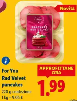Lidl For You Red Velvet pancakes offerta