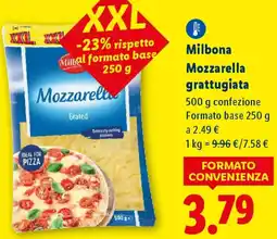 Lidl Milbona Mozzarella grattugiata offerta