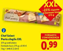 Lidl Chef Select Pasta sfoglia XXL offerta