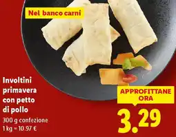 Lidl Involtini primavera con petto di pollo offerta