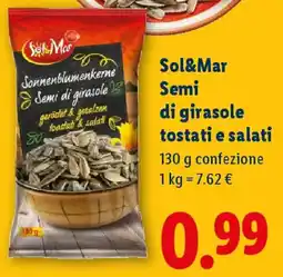 Lidl Sol&Mar Semi di girasole tostati e salati offerta