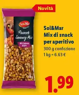 Lidl Sol&Mar Mix di snack per aperitivo offerta