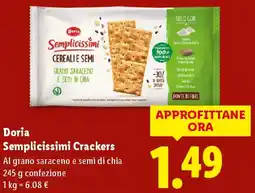 Lidl Doris Semplicissimi Crackers offerta