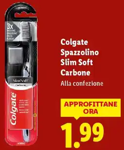 Lidl Colgate Spazzolino Slim Soft Carbone offerta