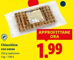 Lidl Chiacchiere con cacao offerta