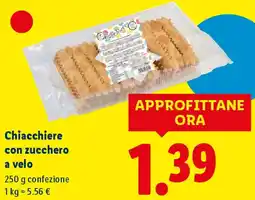 Lidl Chiacchiere con zucchero a velo offerta