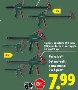 Lidl Parkside Set morsetti a una mano offerta