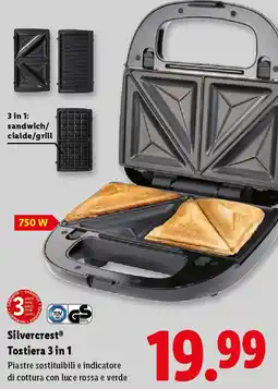 Lidl Silvercrest Tostiera 3 in 1 offerta