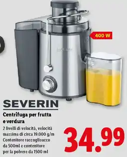 Lidl SEVERIN Centrifuga per frutta e verdura offerta