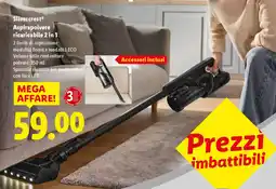 Lidl Silvercrest Aspirapolvere ricaricabile 2 in 1 offerta