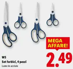 Lidl W5 Set forbici, 4 pezzi offerta