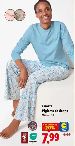 Lidl esmara Pigiama da donna offerta