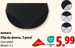 Lidl esmara Slip da donna, 5 pezzi offerta