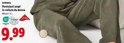 Lidl esmara Pantaloni ampi in velluto da donna offerta