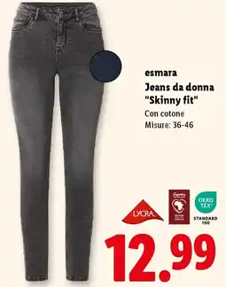 Lidl esmara Jeans da donna "Skinny fit" offerta