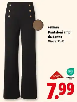 Lidl esmara Pantaloni ampi da donna offerta