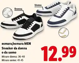 Lidl esmara/esmara MEN Sneaker da donna o da uomo offerta