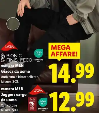 Lidl esmara MEN Joggers cargo da uomo offerta