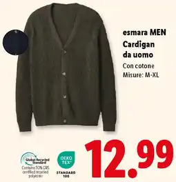 Lidl esmara MEN Cardigan da uomo offerta