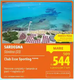 Lidl SARDEGNA Club Esse Sporting offerta
