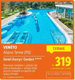 Lidl VENETO Hotel Harrys' Garden offerta