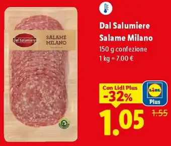 Lidl Dal Salumiere Salame Milano offerta