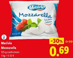 Lidl Merivio Mozzarella offerta