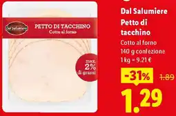 Lidl Dal Salumiere Petto di tacchino offerta